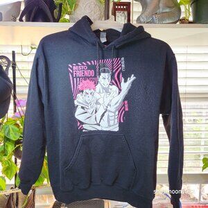 Anime Hoodie “Besto Friendo” Graphic | Black | Size M | Jujutsu Kaisen Inspired